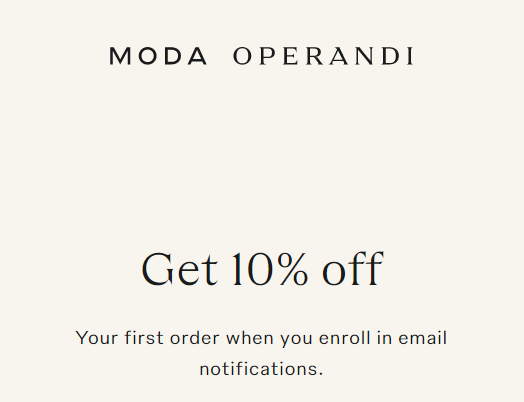 Moda Operandi Kupong